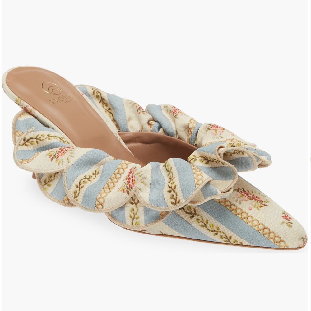 Brother Vellies Grandma Stell Scallop Ruffle Toe Mule (Worn Once)